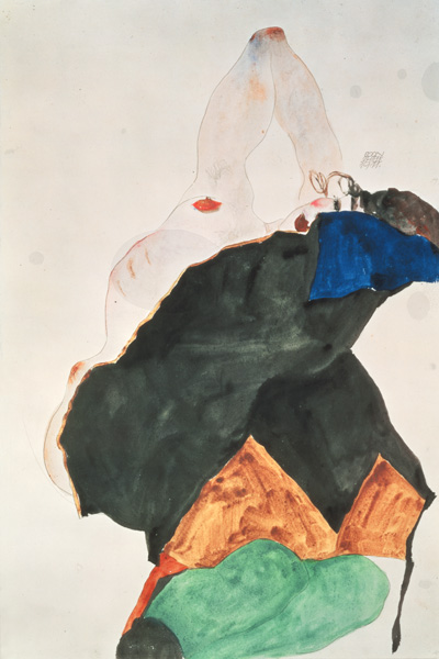 Girl with an elbow lifted up from Egon Schiele