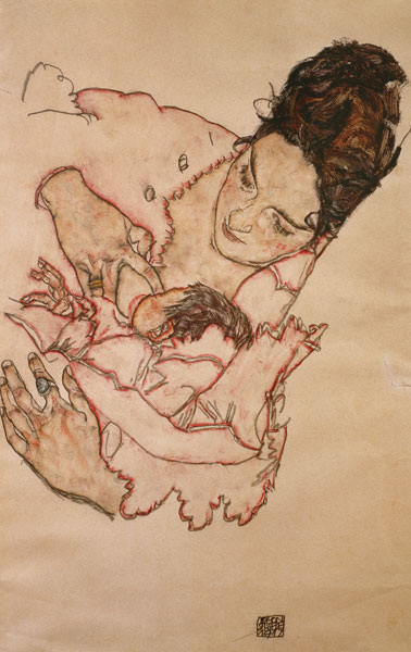 Calming mother (Stephanie Grünwald) from Egon Schiele
