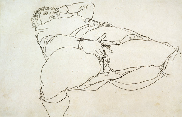 Woman Masturbating from Egon Schiele