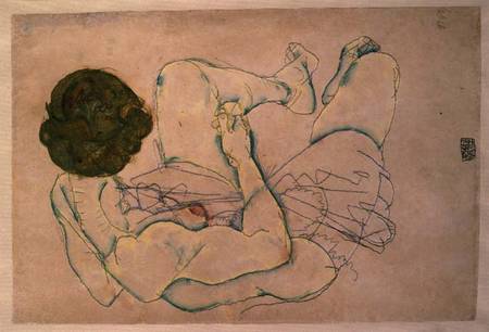Woman with Spread Legs from Egon Schiele