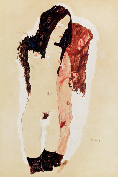 Two lying girls from Egon Schiele