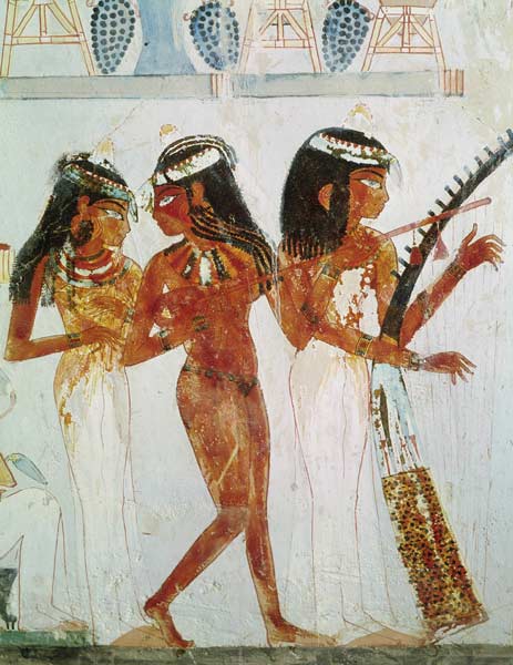 Musicians and a Dancer, from the Tomb of Nakht, New Kingdom from Egyptian