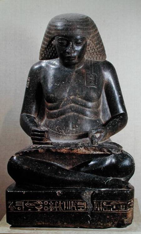 Amenhotep, son of Hapu, seated cross-legged, from the Temple of Amun, Karnak from Egyptian