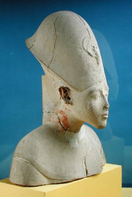 Bust of Amenophis IV (Akhenaten) from Tell el-Amarna, Amarna Period, New Kingdom from Egyptian