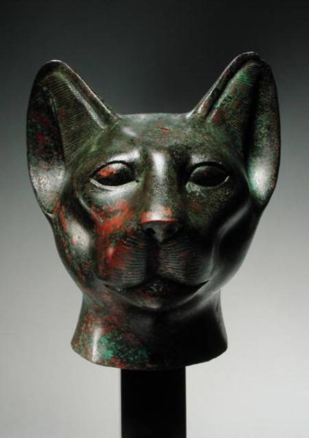 Head of a cat, Late Period from Egyptian