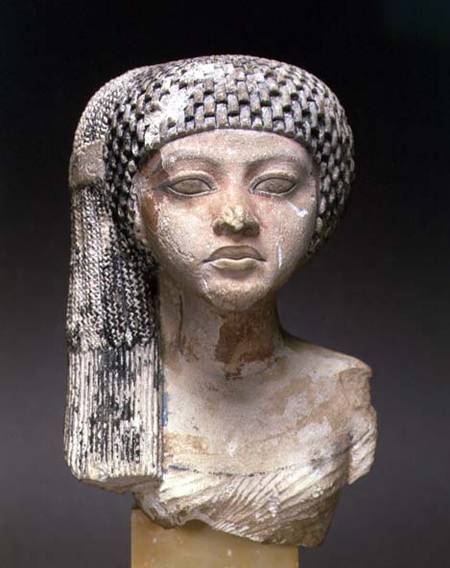 Head of a Princess from the family of Akhenaten, New Kingdom from Egyptian