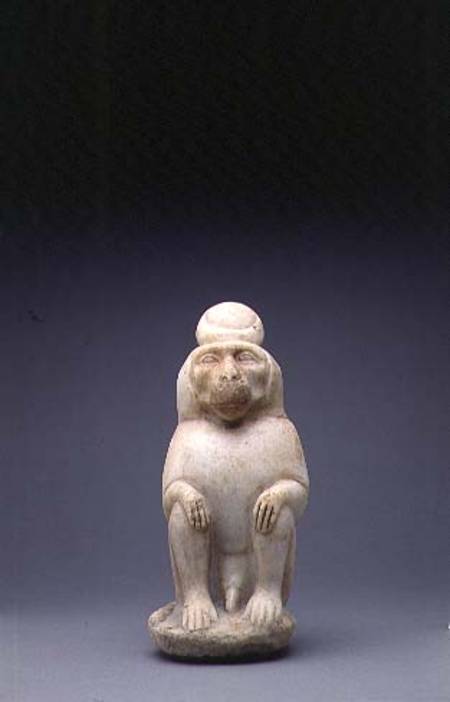 Marble figure of the Baboon of the God Toth from Egyptian