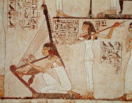 Two Musicians, from the Tomb of Rekhmire, New Kingdom from Egyptian