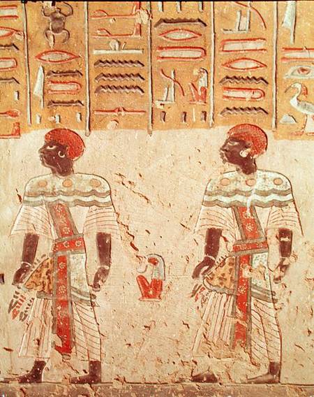 Nubian gods from the Tomb of Ramesses III (c.1184-1153 BC) New Kingdom from Egyptian