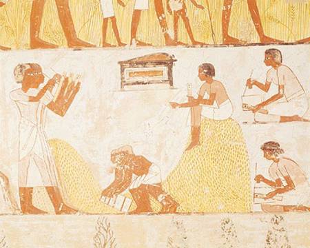 Recording the harvest, from the Tomb of Menna from Egyptian
