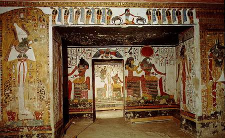 Two rooms from the Tomb of Nefertari (photo) from Egyptian