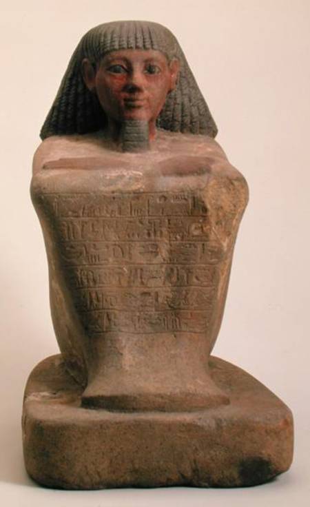 Statue of the Scribe Maaniamen, mid 15th century BC, New Kingdom from Egyptian