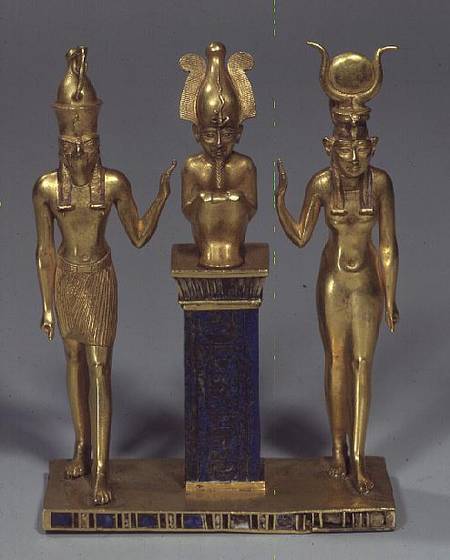 The Triad of Osorkon II, reign of Osorkon II from Egyptian