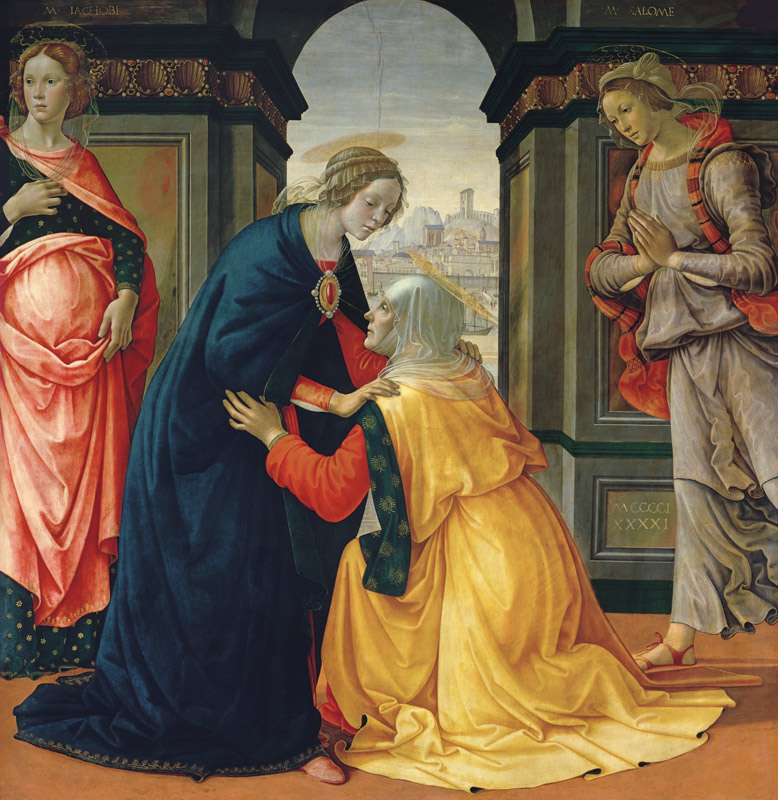 Visitation Mariae with Maria Jakobäa and Maria Salome from  (eigentl. Domenico Tommaso Bigordi) Ghirlandaio Domenico