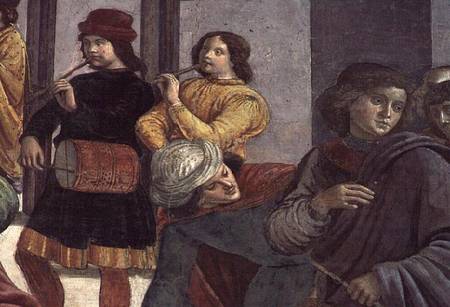 Musicians, from the Marriage of the Virgin from  (eigentl. Domenico Tommaso Bigordi) Ghirlandaio Domenico