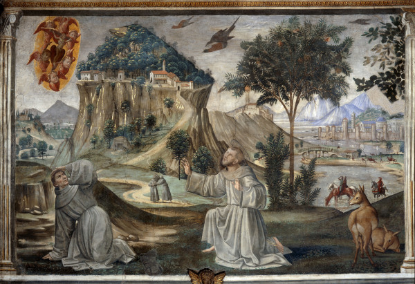 Stigmatisation o.St.Francis from  (eigentl. Domenico Tommaso Bigordi) Ghirlandaio Domenico
