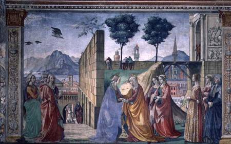 The Visitation (fresco) (for detail see 124356) from  (eigentl. Domenico Tommaso Bigordi) Ghirlandaio Domenico