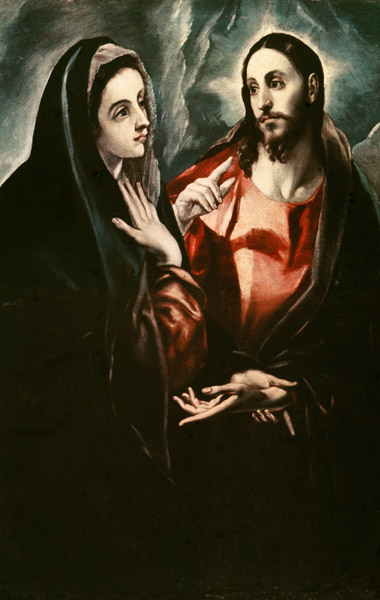 Christ bids farewell to Mary from El Greco (aka Dominikos Theotokopulos)