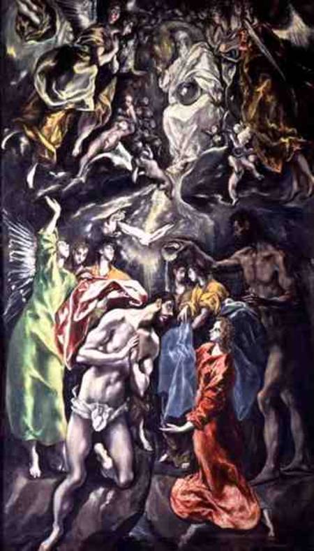The Baptism of Christ from El Greco (aka Dominikos Theotokopulos)
