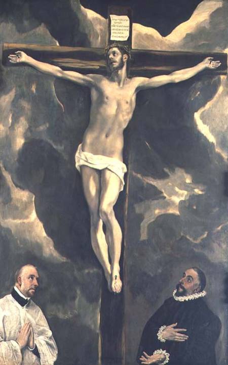 The Crucifixion with Two Donors from El Greco (aka Dominikos Theotokopulos)