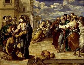 Cure of a blind man from El Greco (aka Dominikos Theotokopulos)