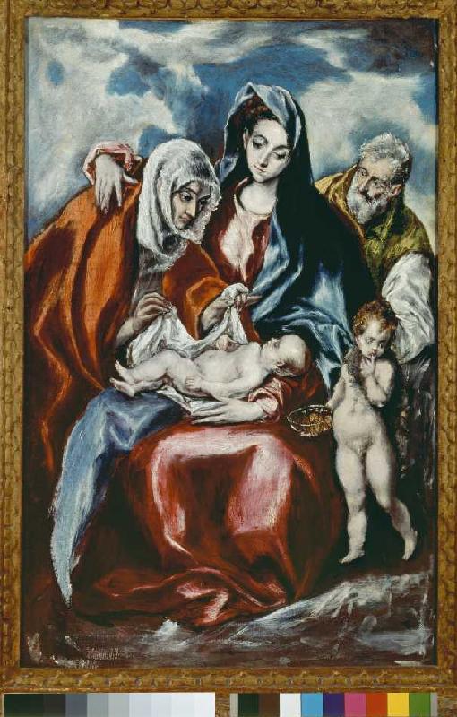 The Holy Family with St. Anna and the young Johannes d.T. from El Greco (aka Dominikos Theotokopulos)