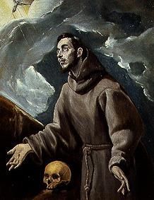 St. Franzis receives the Stigmata from El Greco (aka Dominikos Theotokopulos)
