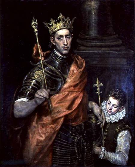 St. Louis (1215-70) and his Page from El Greco (aka Dominikos Theotokopulos)