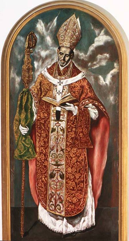 Saint Ildefonsus, a copy of the original in the Escorial from El Greco (aka Dominikos Theotokopulos)