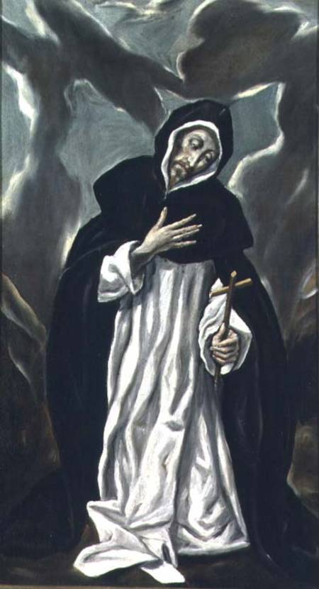 St.Dominic of Guzman (c.1170-1221) from El Greco (aka Dominikos Theotokopulos)
