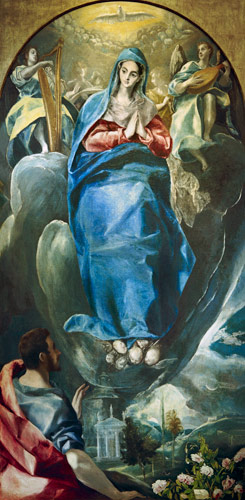The Immaculate Conception Contemplated by St. John the Evangelist from El Greco (aka Dominikos Theotokopulos)