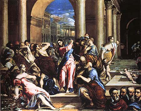 Expulsion of the dealers out of the temple from El Greco (aka Dominikos Theotokopulos)