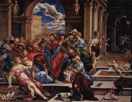 Expulsion of the change machines out of the temple from El Greco (aka Dominikos Theotokopulos)