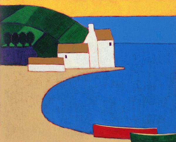 Bay in Southern Brittany, 2004 (acrylic on paper) 