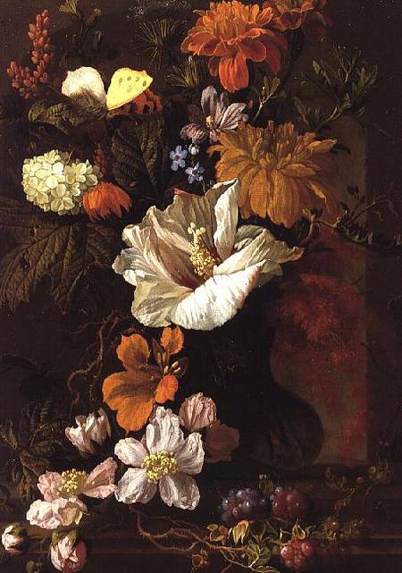 Still Life of Flowers (panel) from Elias van den Broeck