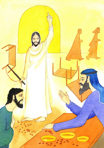 Jesus says to the money changers in the Temple: Is it not written, My house shall be called a house  from Elizabeth  Wang