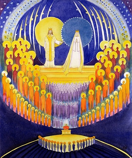 The Coronation of the Virgin Mary and the Glory of all the Saints, 2003 (w/c on paper)  from Elizabeth  Wang