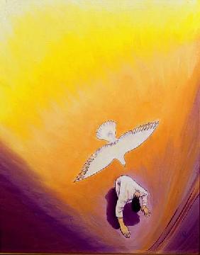 The same Spirit who comforted Christ in Gethsemane can console us, 2000 (oil on panel) 