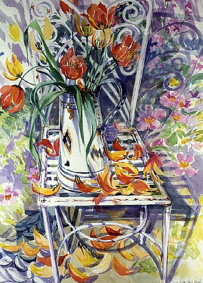 Garden Chair and Poppies from Elizabeth Jane  Lloyd