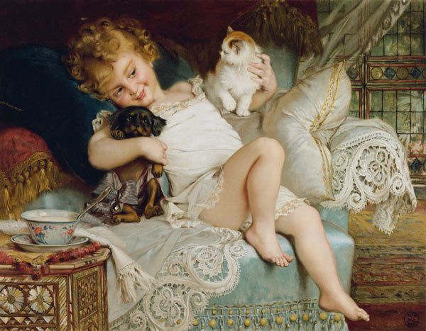 Playmates, from the Pears Annual from E.M. Munier