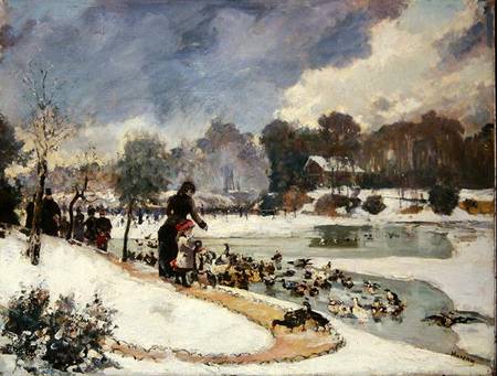 Ducks in the Bois de Boulogne from Emile Antoine Guillier