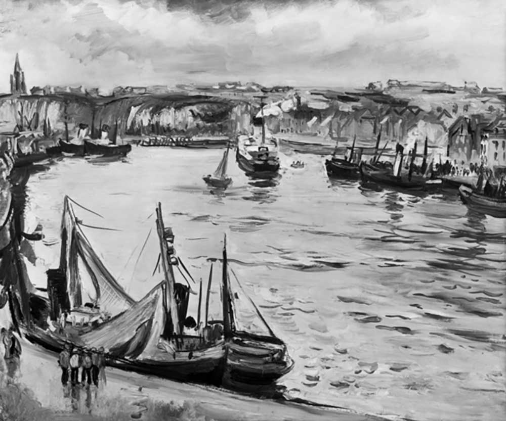 Harbour of Dieppe, France, painting by Othon Friesz, 1930 from Emile Othon Friesz