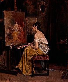 The model in front of the easel. from Emile Robellaz