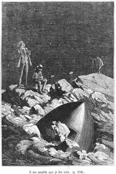 Illustration from ''From the Earth to the Moon'' Jules Verne (1828-1905) Paris, Hetzel, published in from Emile Antoine Bayard