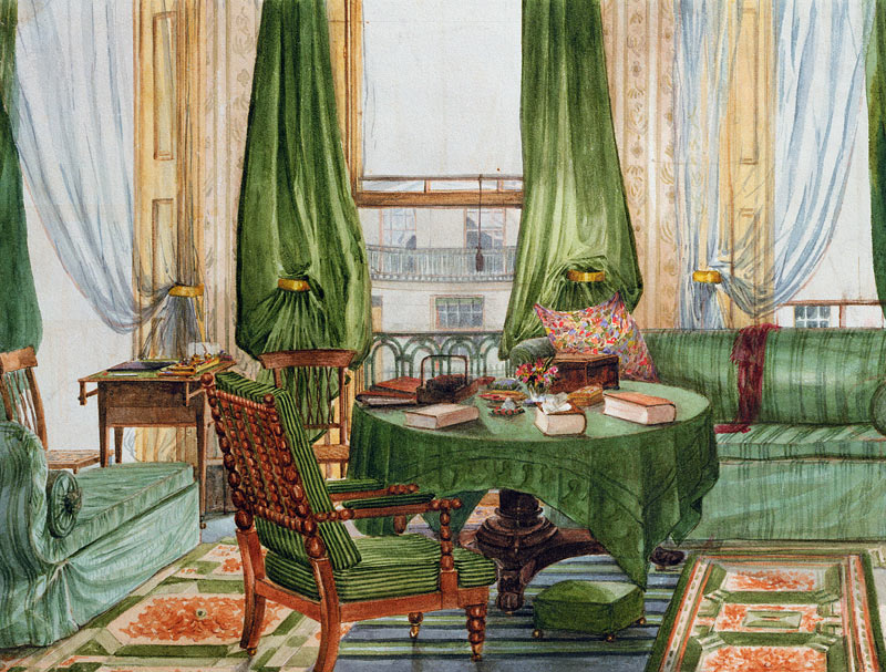 Interior View of a Drawing Room in Brighton from English School