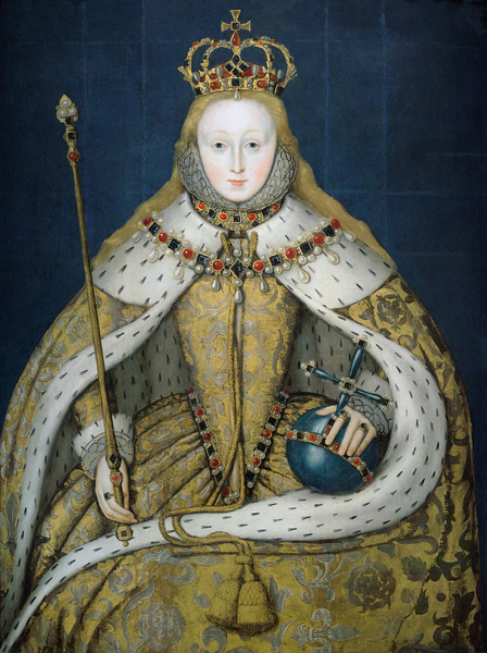 Queen Elizabeth I in Coronation Robes from English School