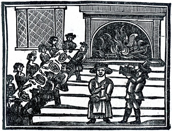 Christmas Entertainment, an illustration from ''A Book of Roxburghe Ballads'' from English School