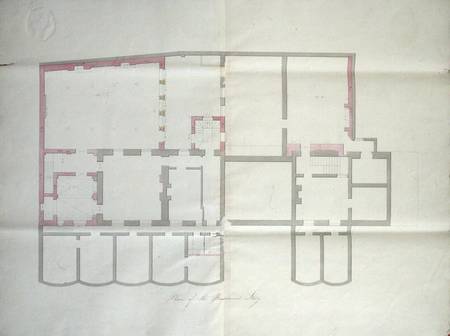 Contract drawing for the basement of the Royal Institution from English School