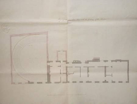 Contract drawing for the second floor of the Royal Institution from English School