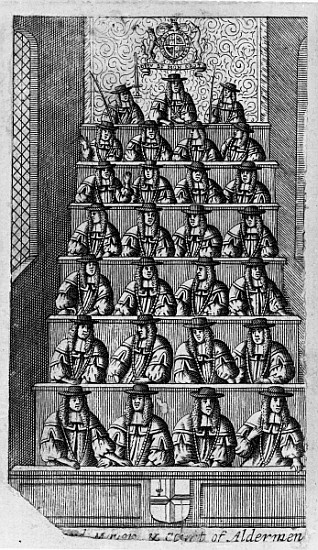 Court of Aldermen, c.1690 from English School
